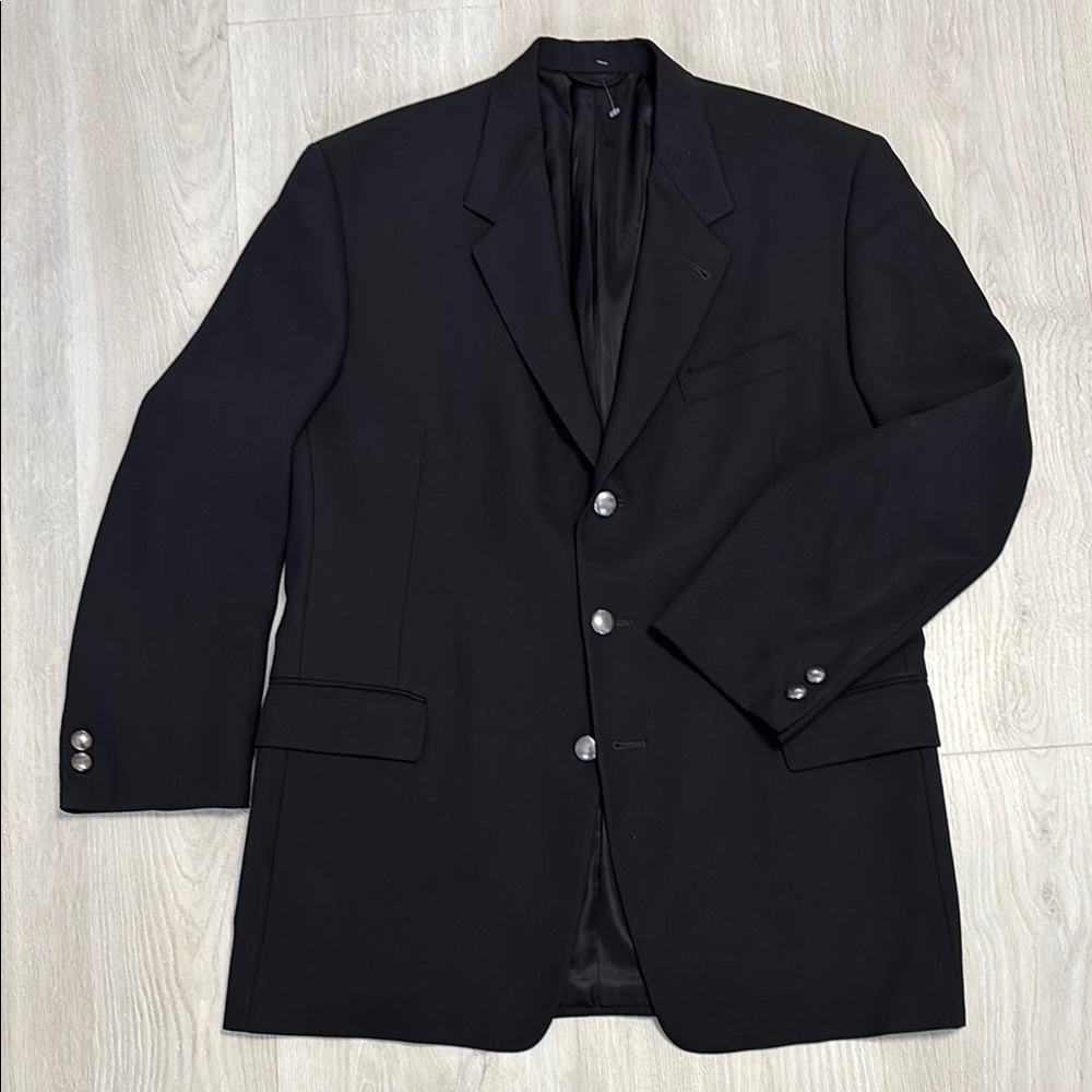 🔥BUNDLESALE 44R Kenneth Cole Black Sport Coat Suit Jacket with Notched Lapels